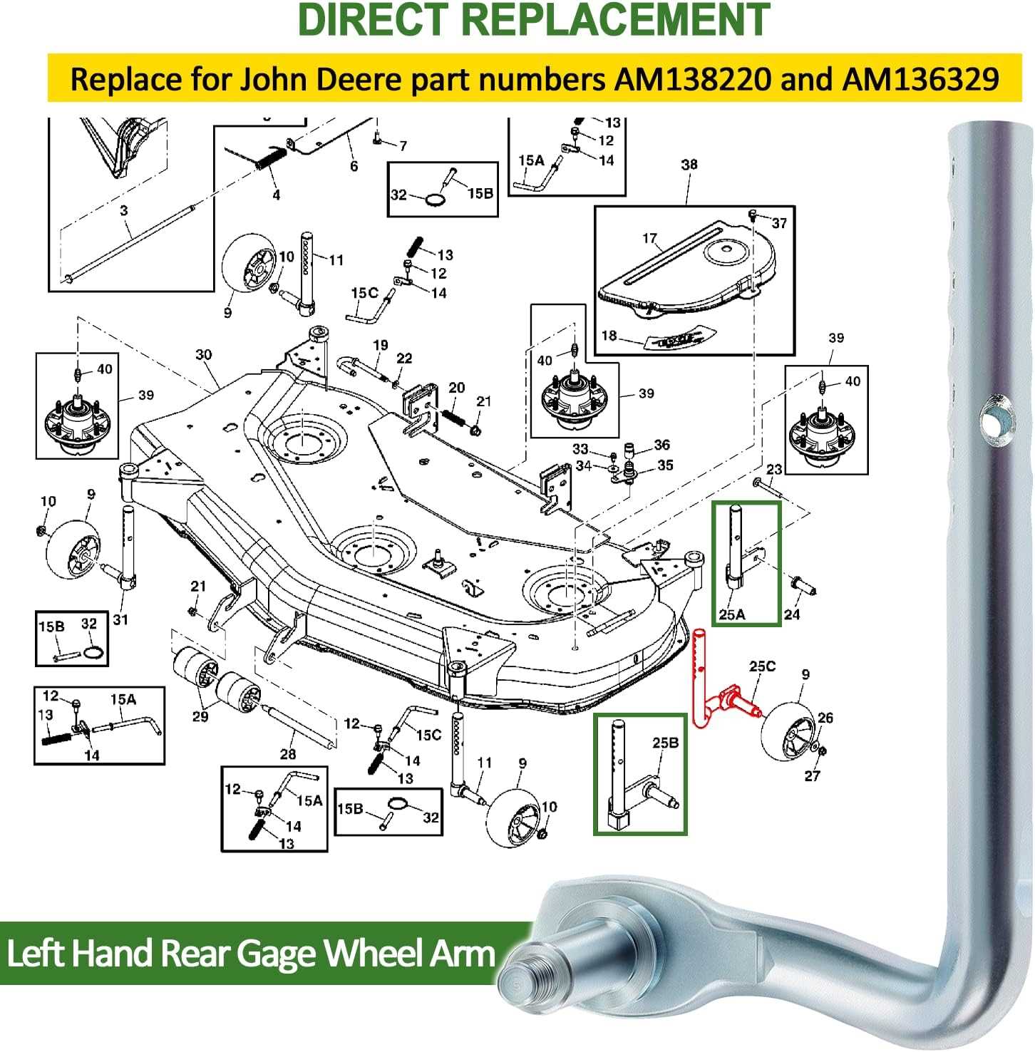 john deere x340 parts diagram