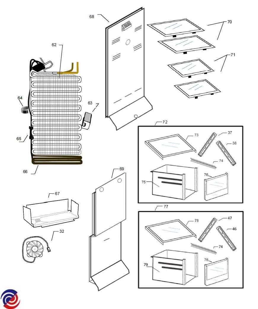 fridge ge refrigerator parts diagram