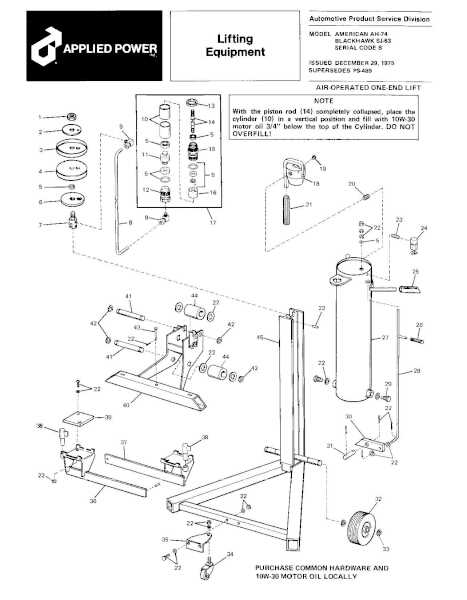 blackhawk floor jack parts diagram