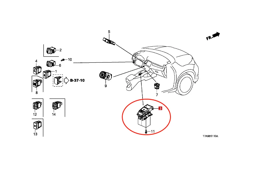 honda cr v body parts diagram