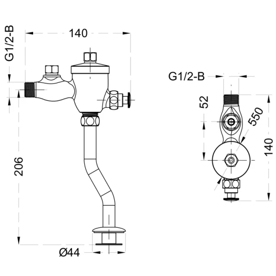 urinal parts diagram