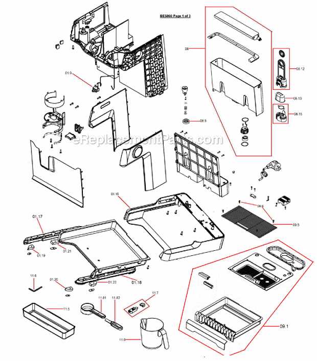 breville bes870xl parts diagram