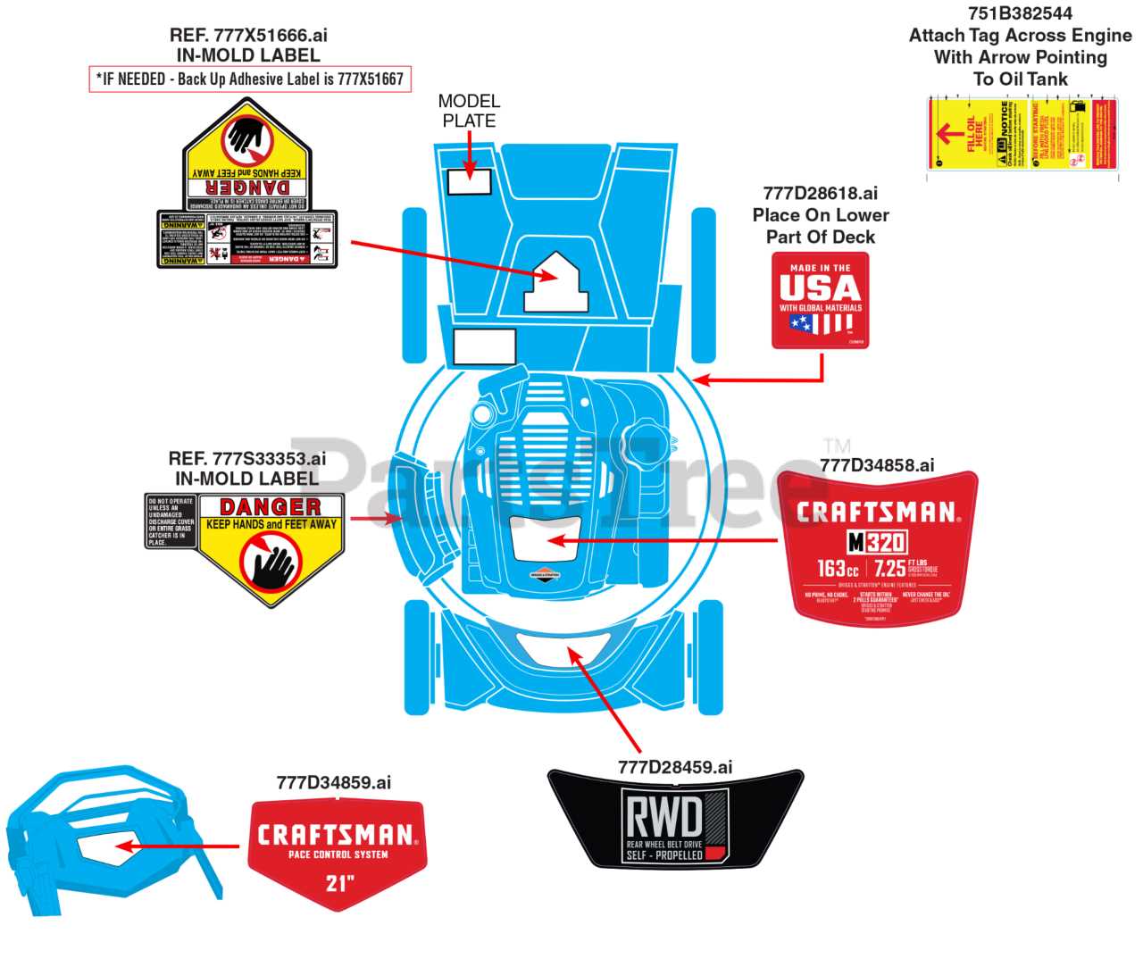 craftsman m110 parts diagram