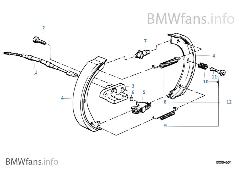 parking brake parts diagram