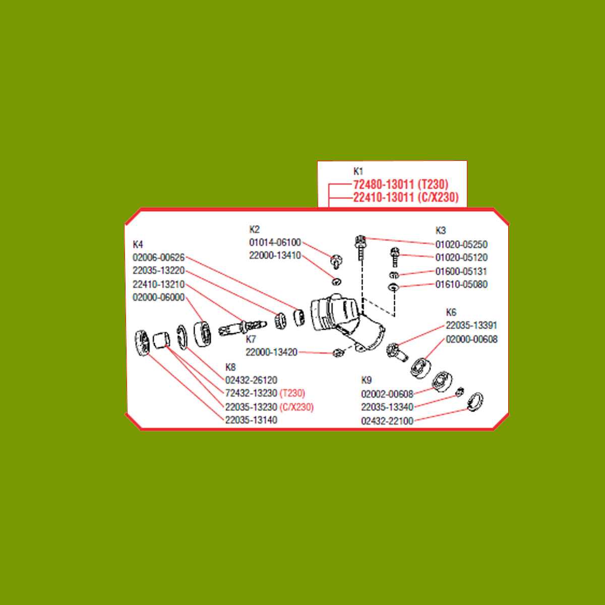 shindaiwa t230x parts diagram