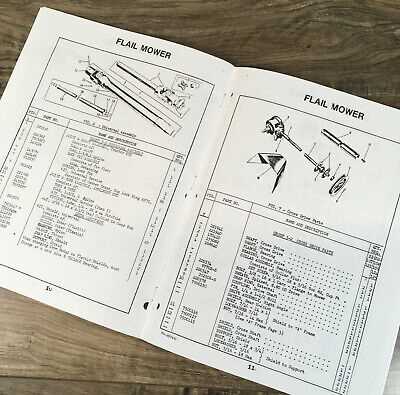 ford 907 flail mower parts diagram