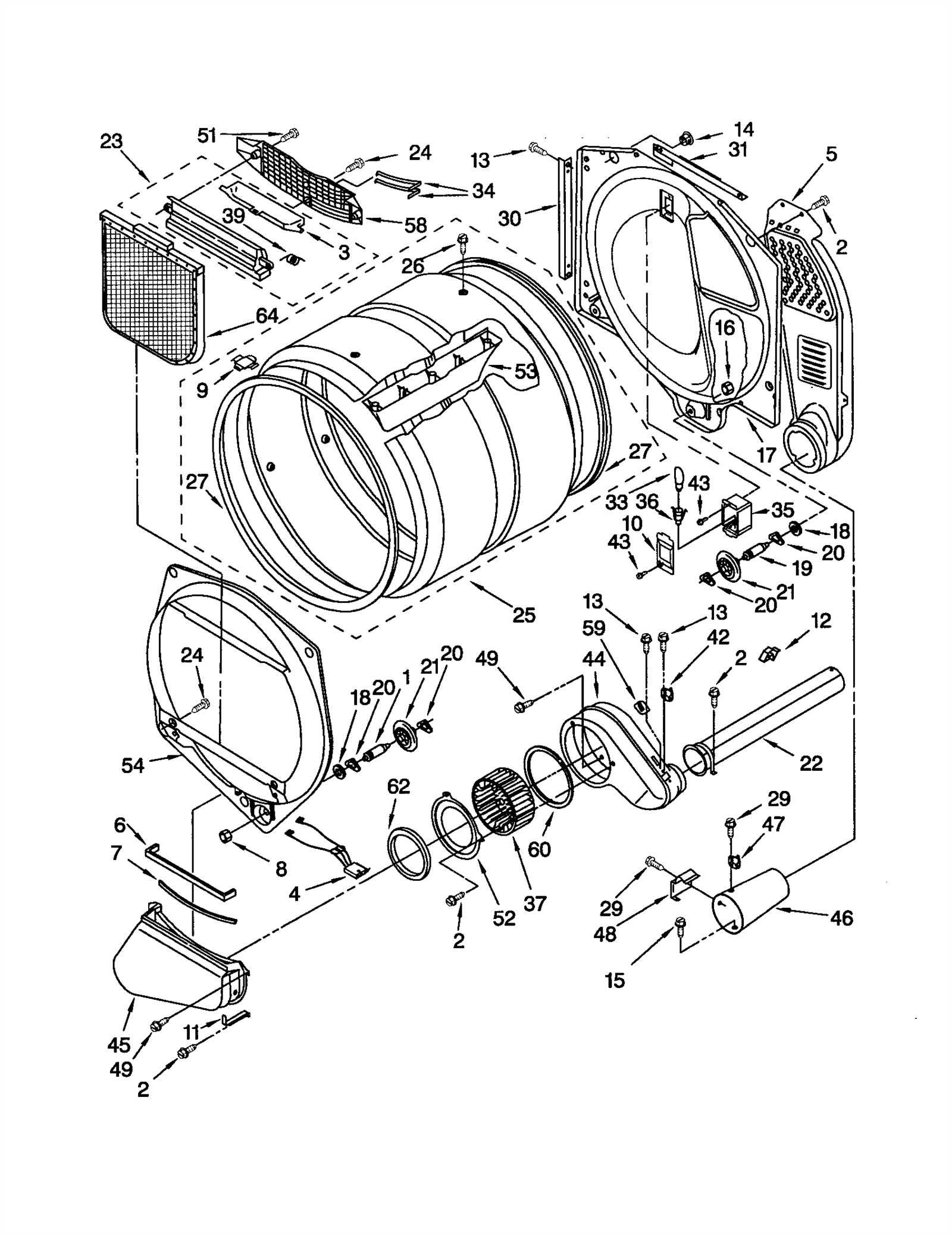 kenmore he3 washer parts diagram