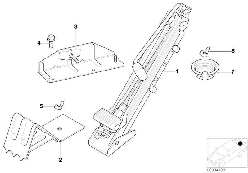 car jack parts diagram