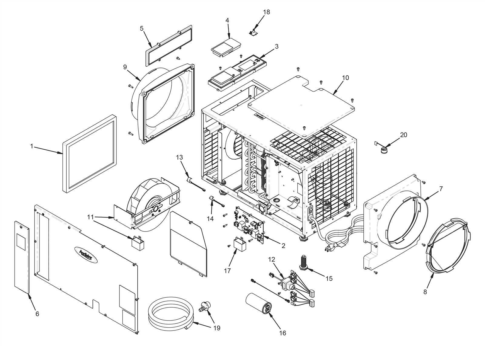 aprilaire 700 parts diagram