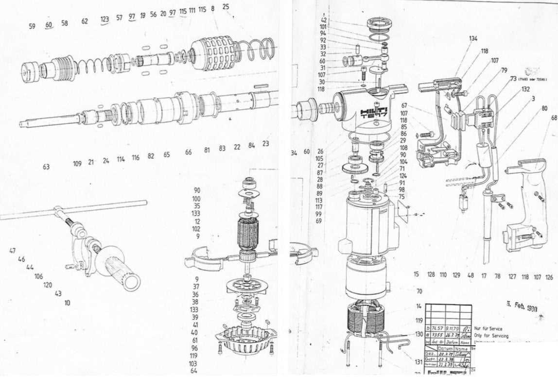 hilti te 75 parts diagram