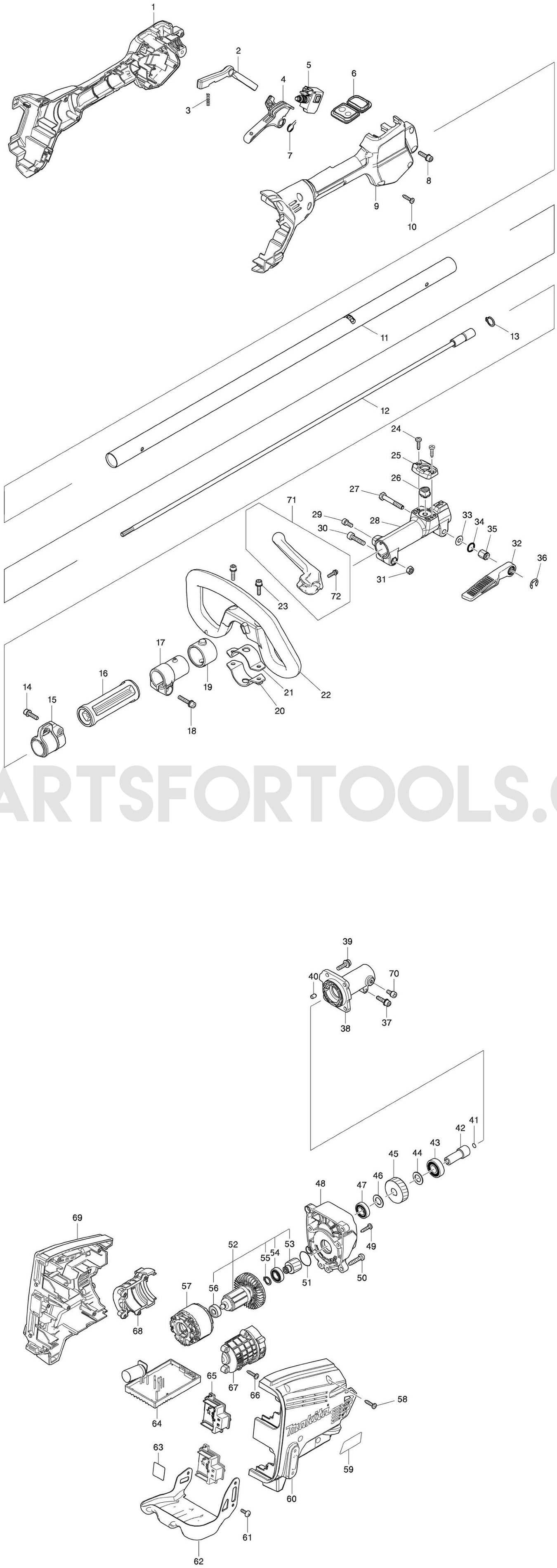 makita dhr242 parts diagram