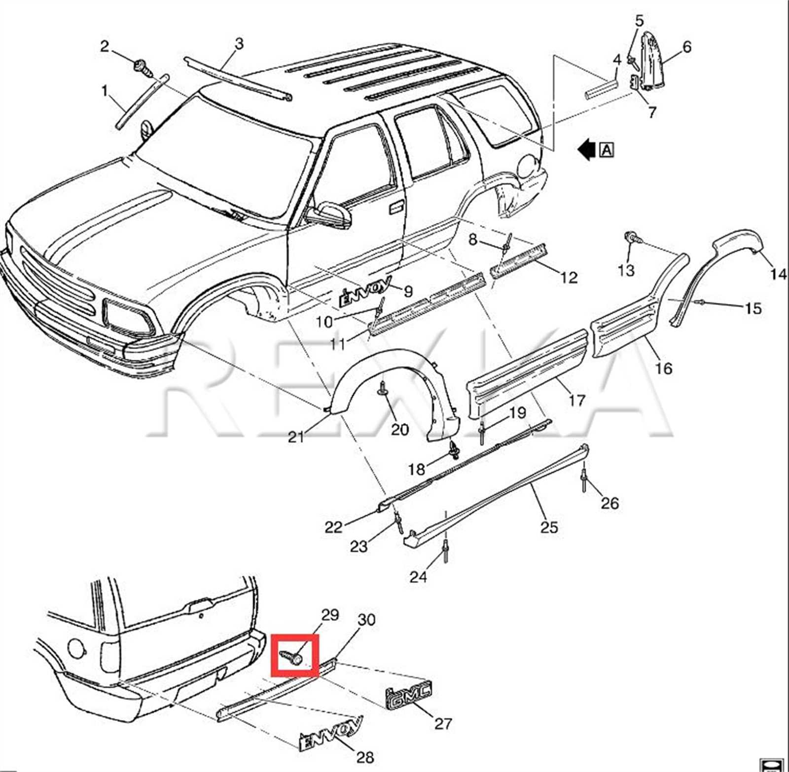 chevy s10 body parts diagram