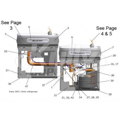 water fountain parts diagram