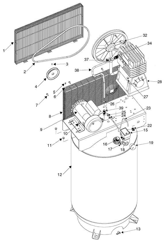 kobalt air compressor parts diagram