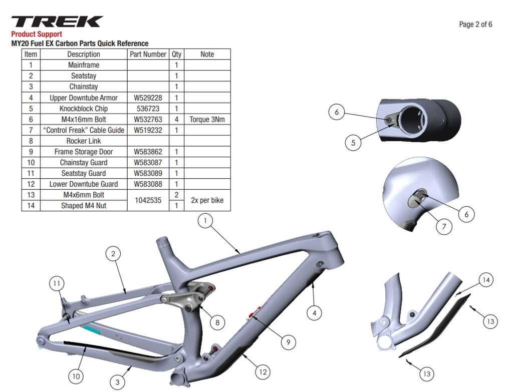 trek parts diagram