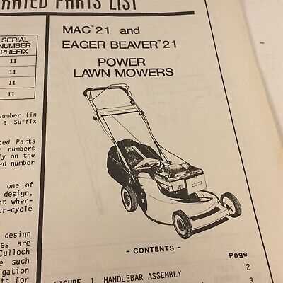 mcculloch lawn mower parts diagram