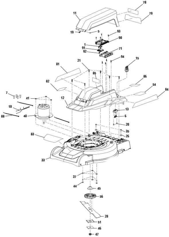 ryobi 40v lawn mower parts diagram