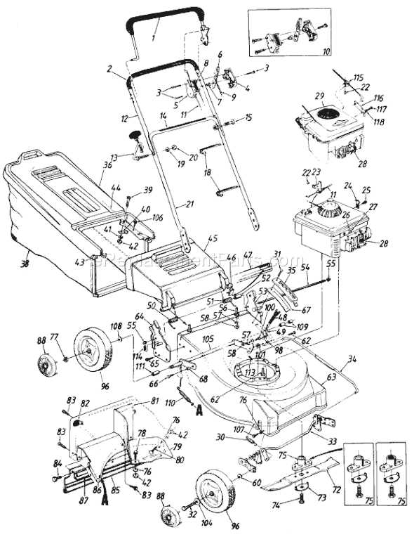 mtd riding mower parts diagram