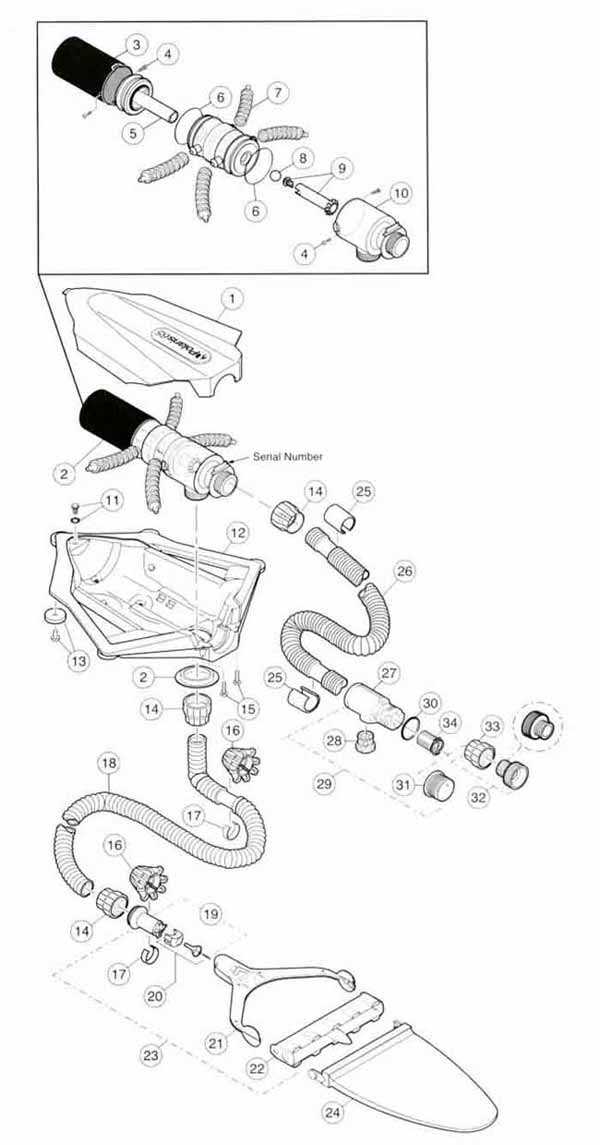 polaris pool sweep parts diagram