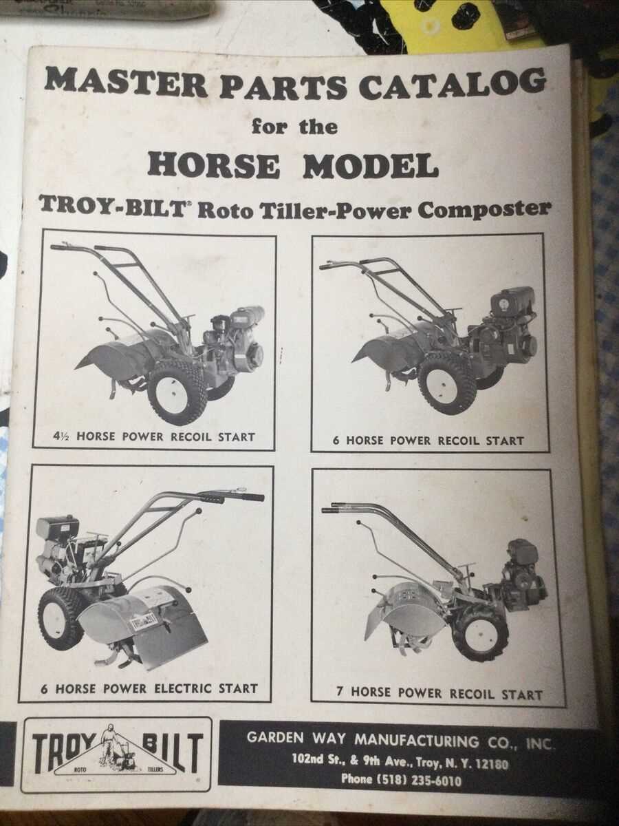 troy bilt tiller parts diagram