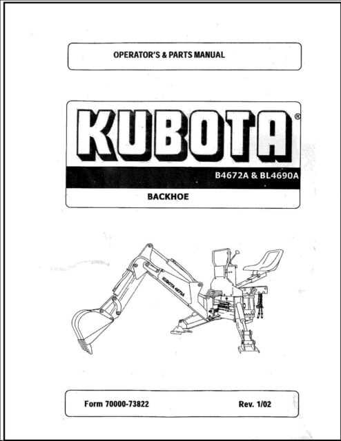 kubota bh77 parts diagram