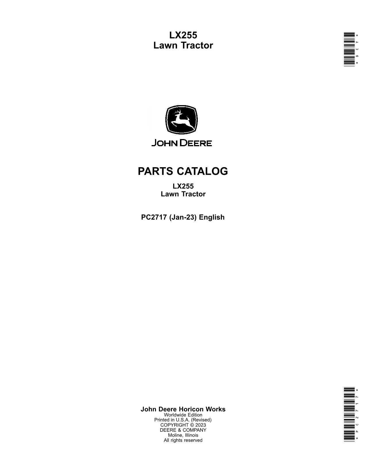 john deere lx255 42c mower deck parts diagram