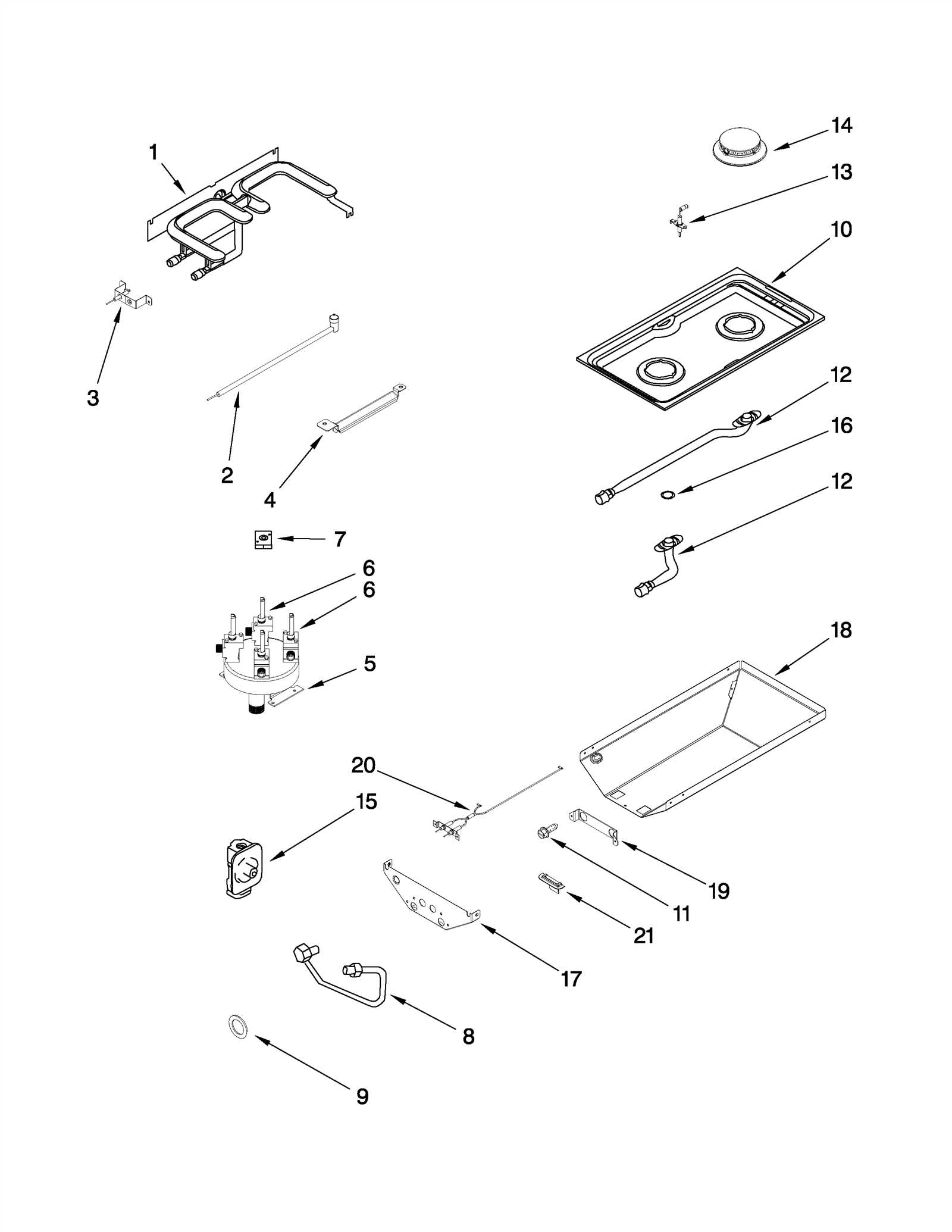 ge profile gas cooktop parts diagram