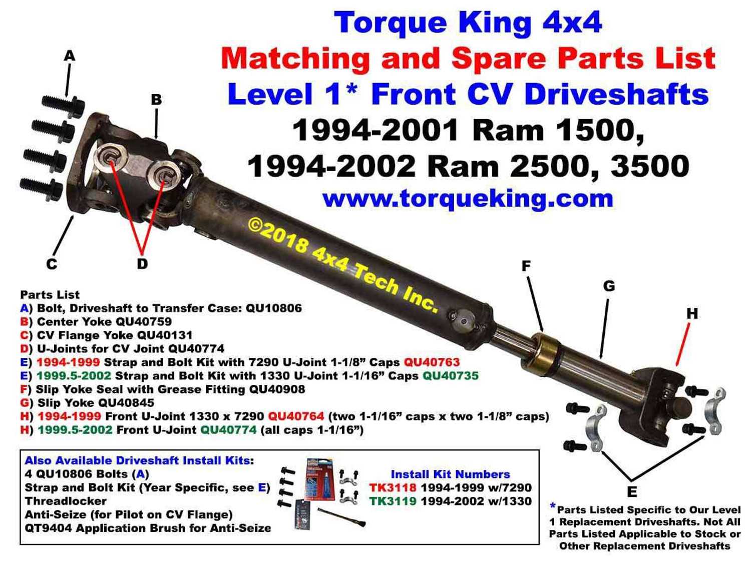 driveline parts diagram