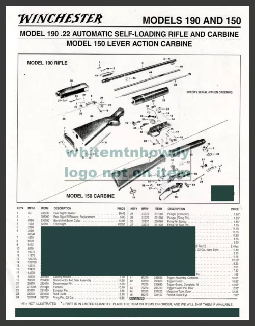 winchester model 94 pre 64 parts diagram