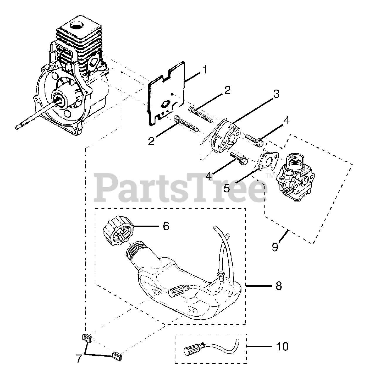 ryobi carburetor parts diagram