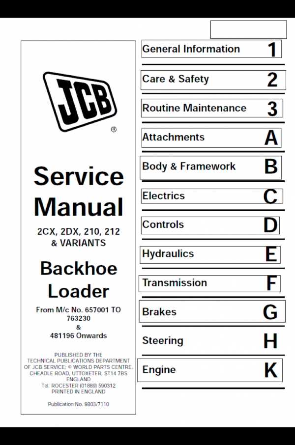 jcb backhoe parts diagram