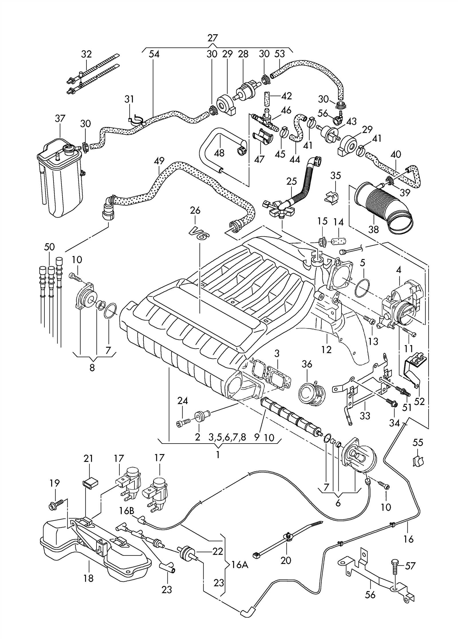 audi a3 engine parts diagram