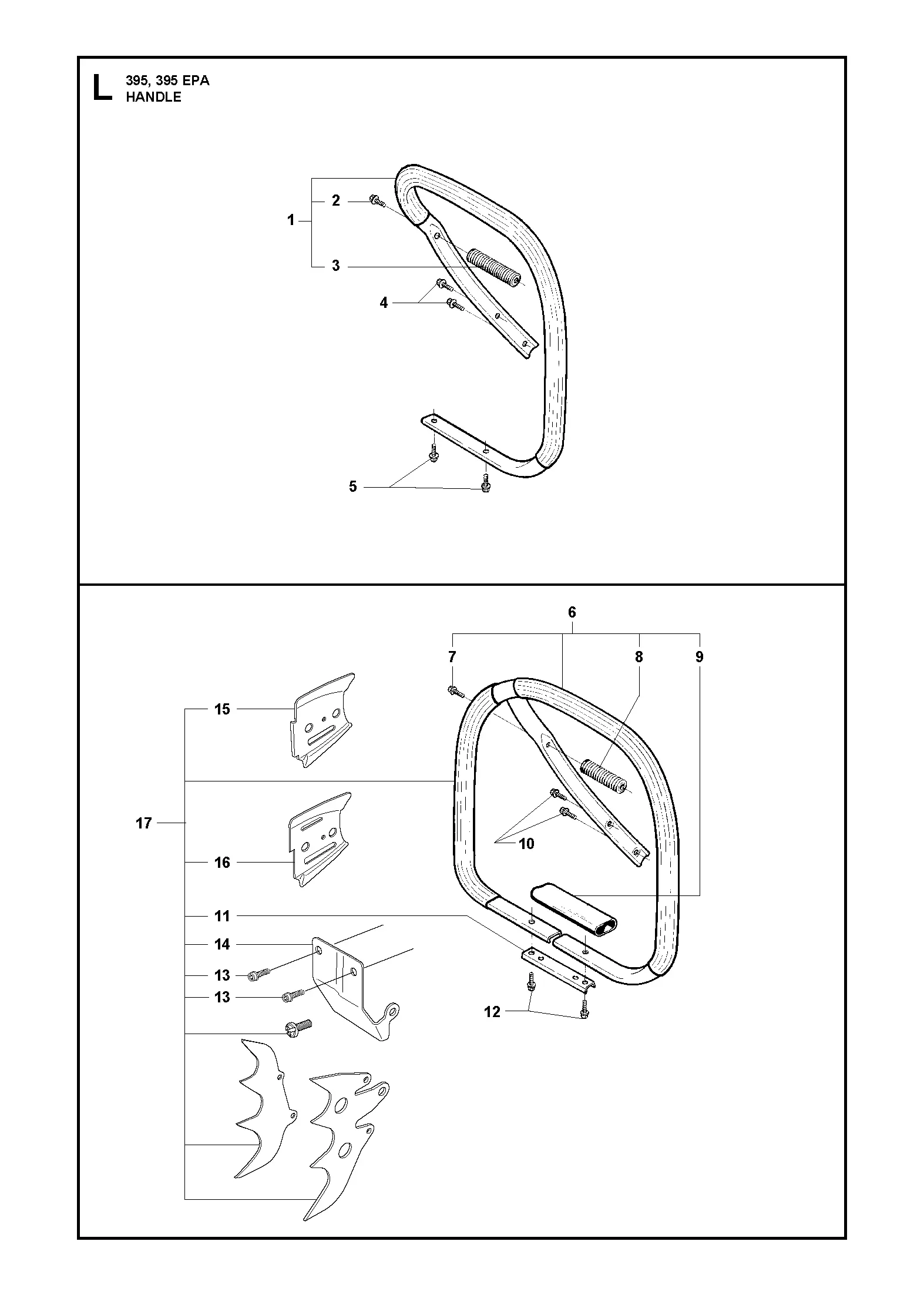 husqvarna 395 parts diagram