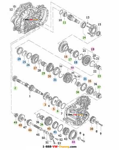 vw transmission parts diagram