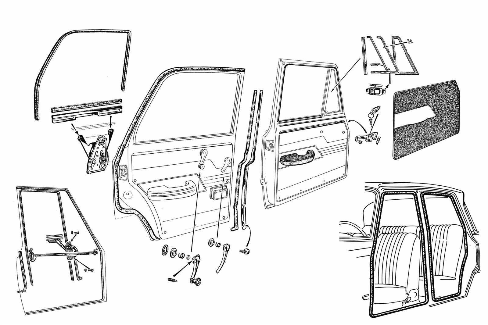 vehicle door parts diagram