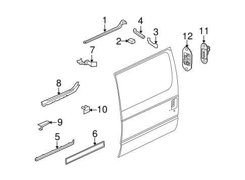 sliding door parts diagram