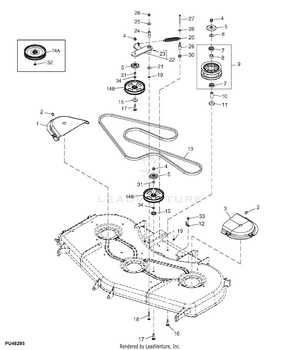 john deere la105 mower deck parts diagram