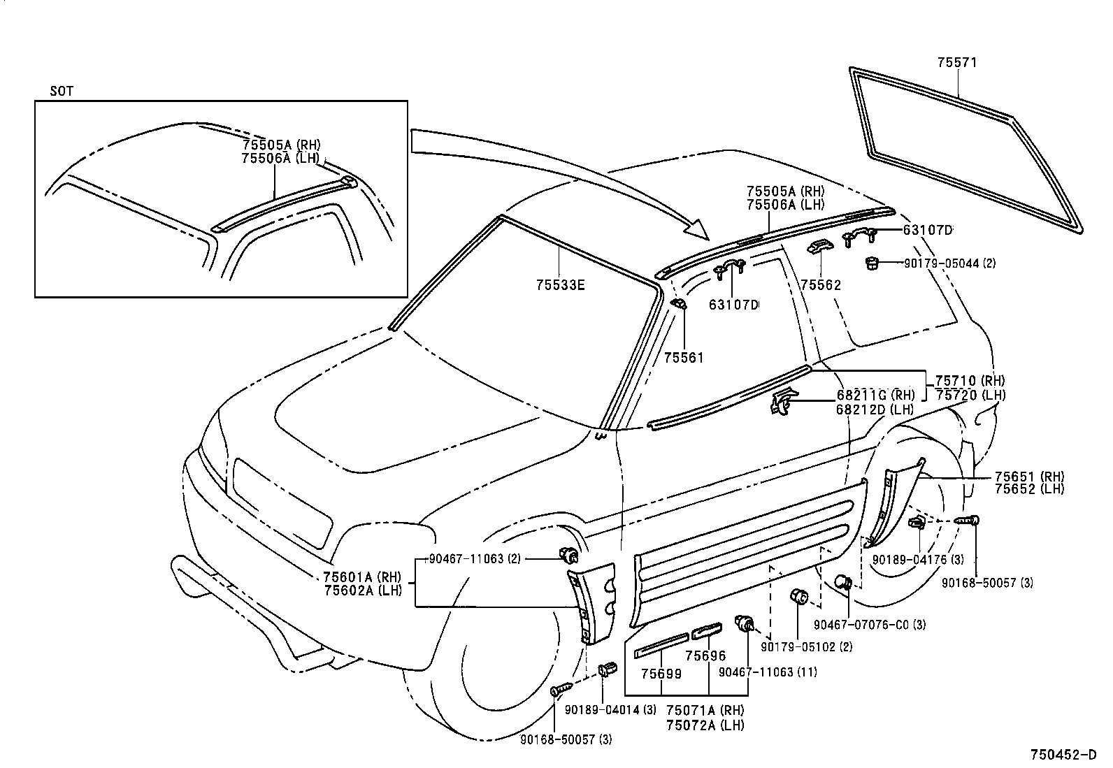 1997 toyota rav4 parts diagram