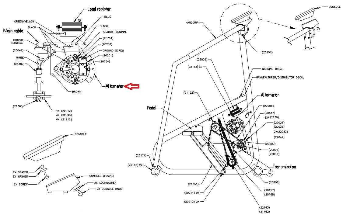 stairmaster 4000pt parts diagram