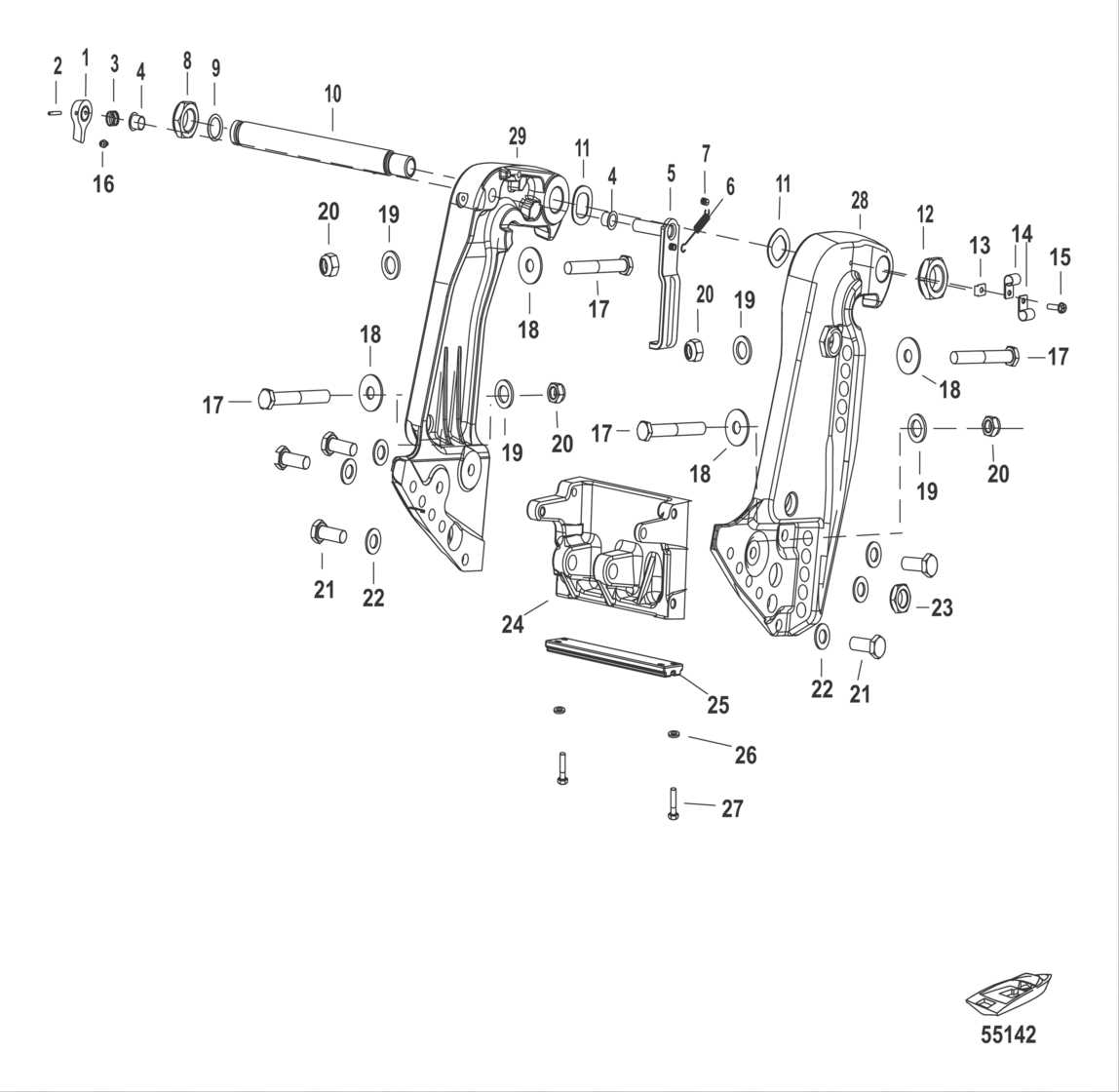 mercruiser transom parts diagram