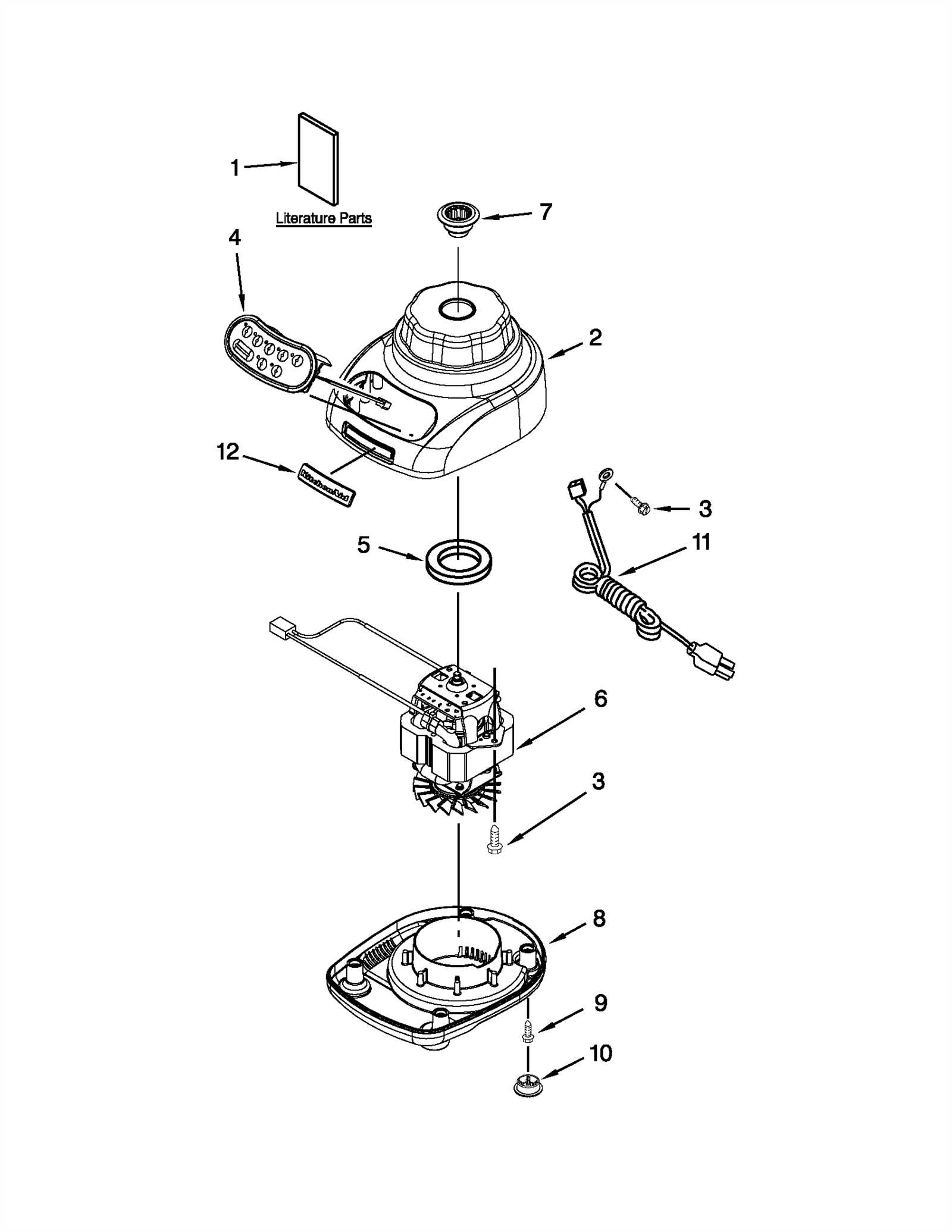 kitchen aid parts diagram
