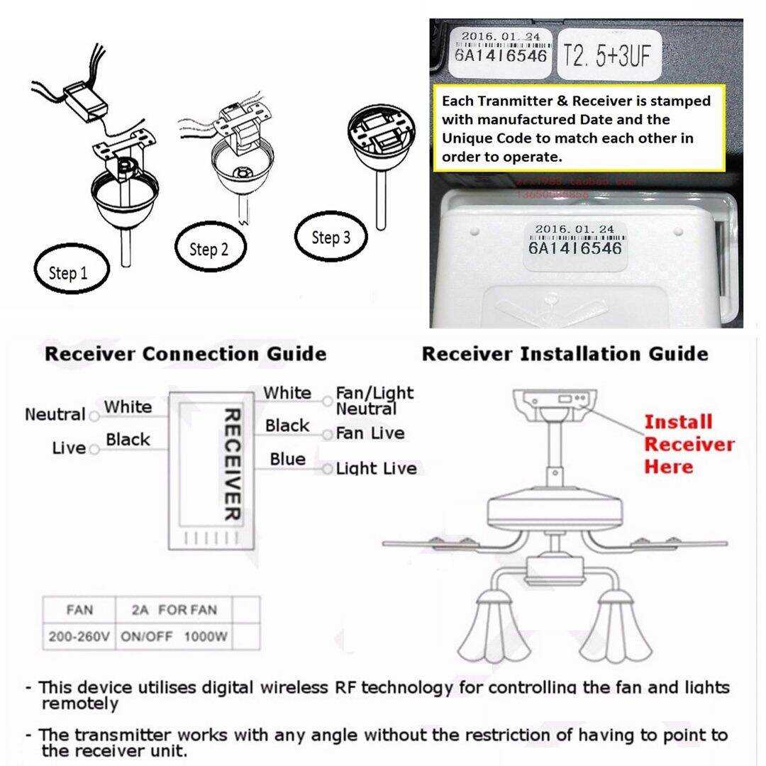 hampton bay ceiling fan parts diagram