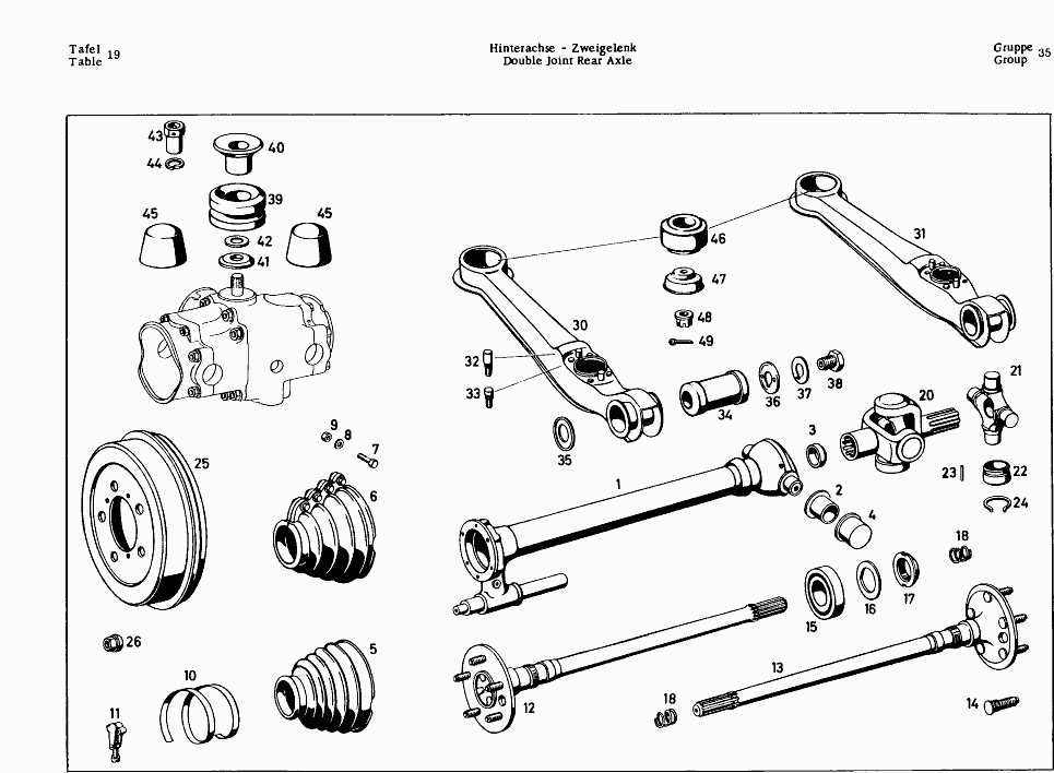 car axle parts diagram