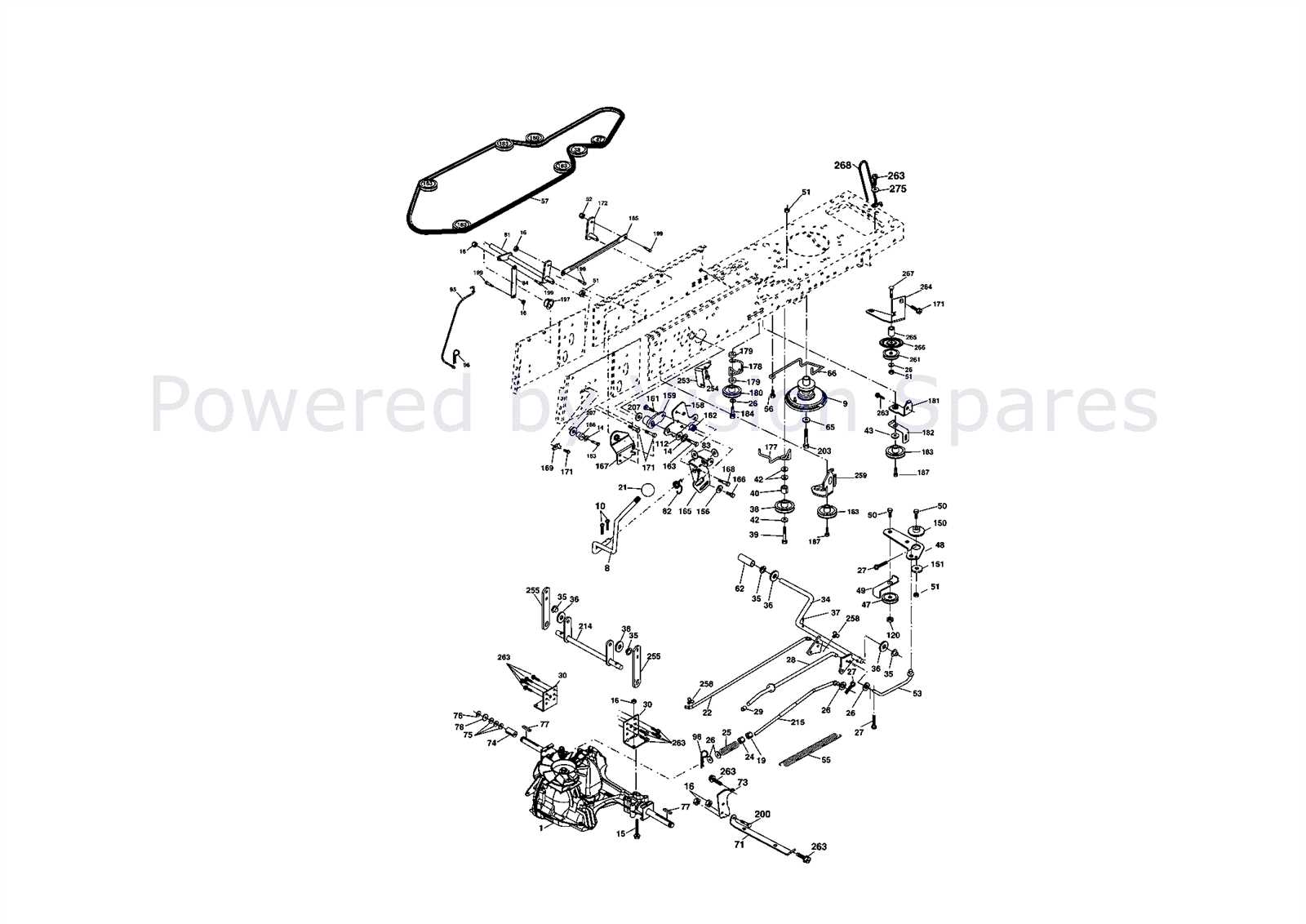 husqvarna self propelled mower parts diagram