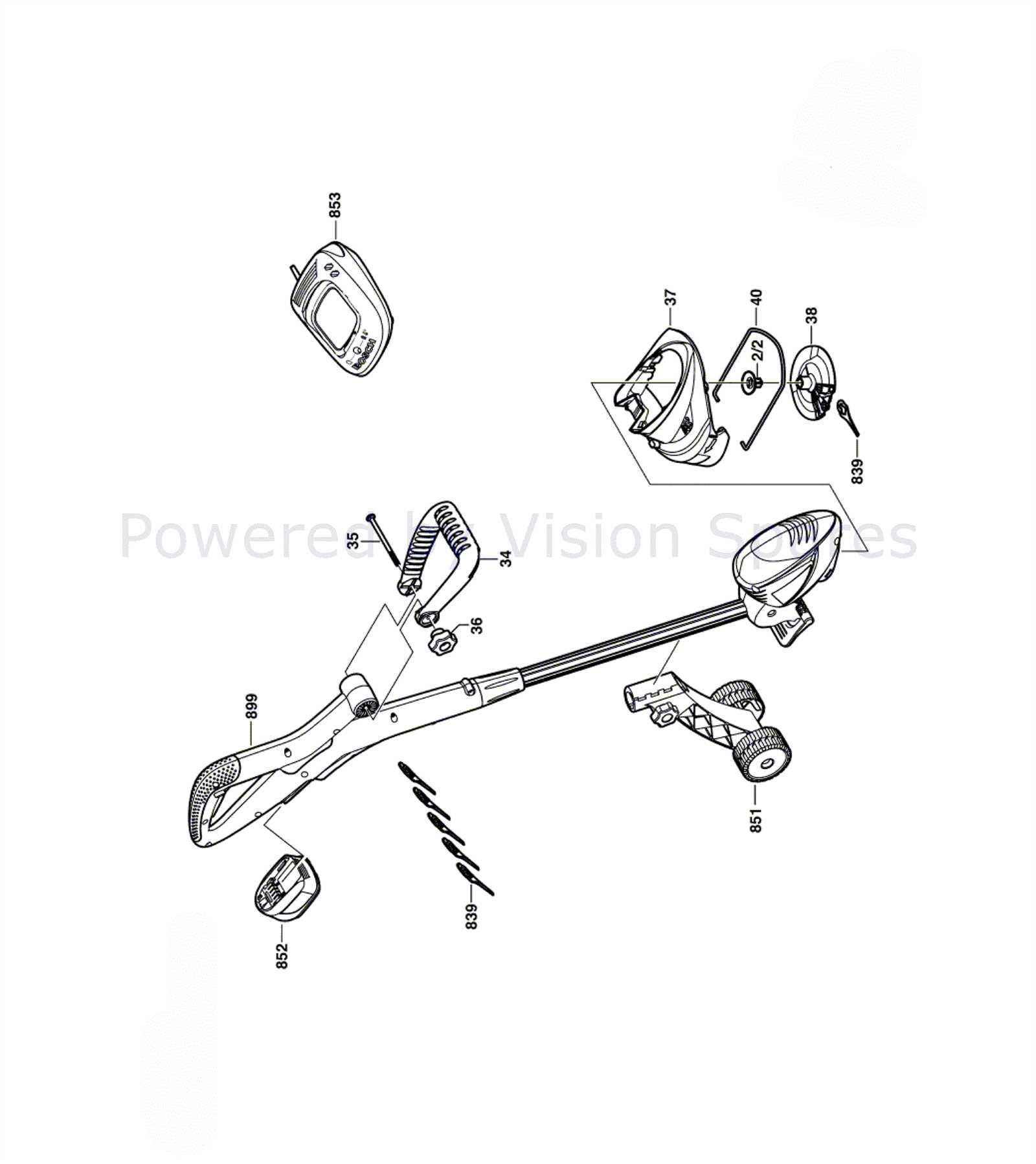 grass trimmer parts diagram