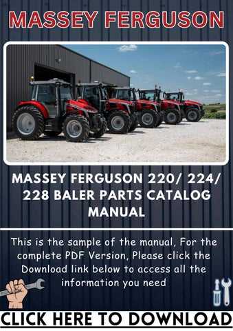 massey ferguson 224 baler parts diagram