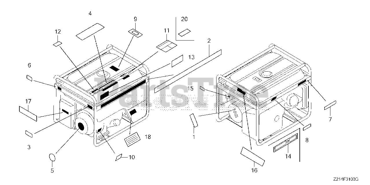 honda em5000sx parts diagram