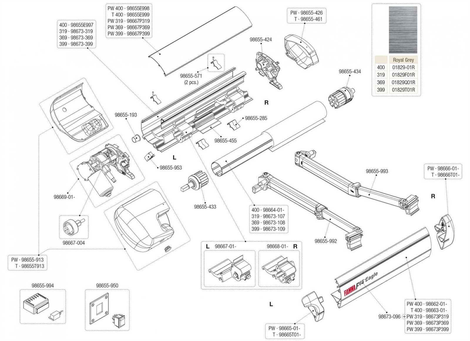 camper awning parts diagram