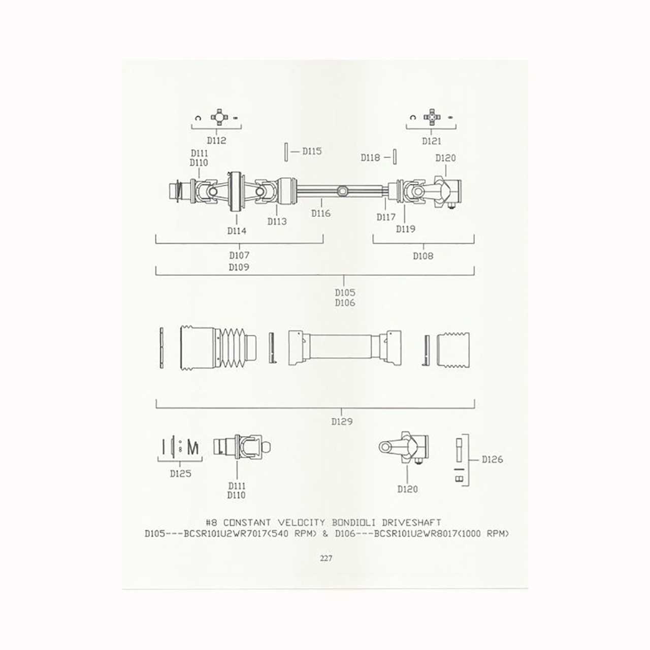 d105 parts diagram