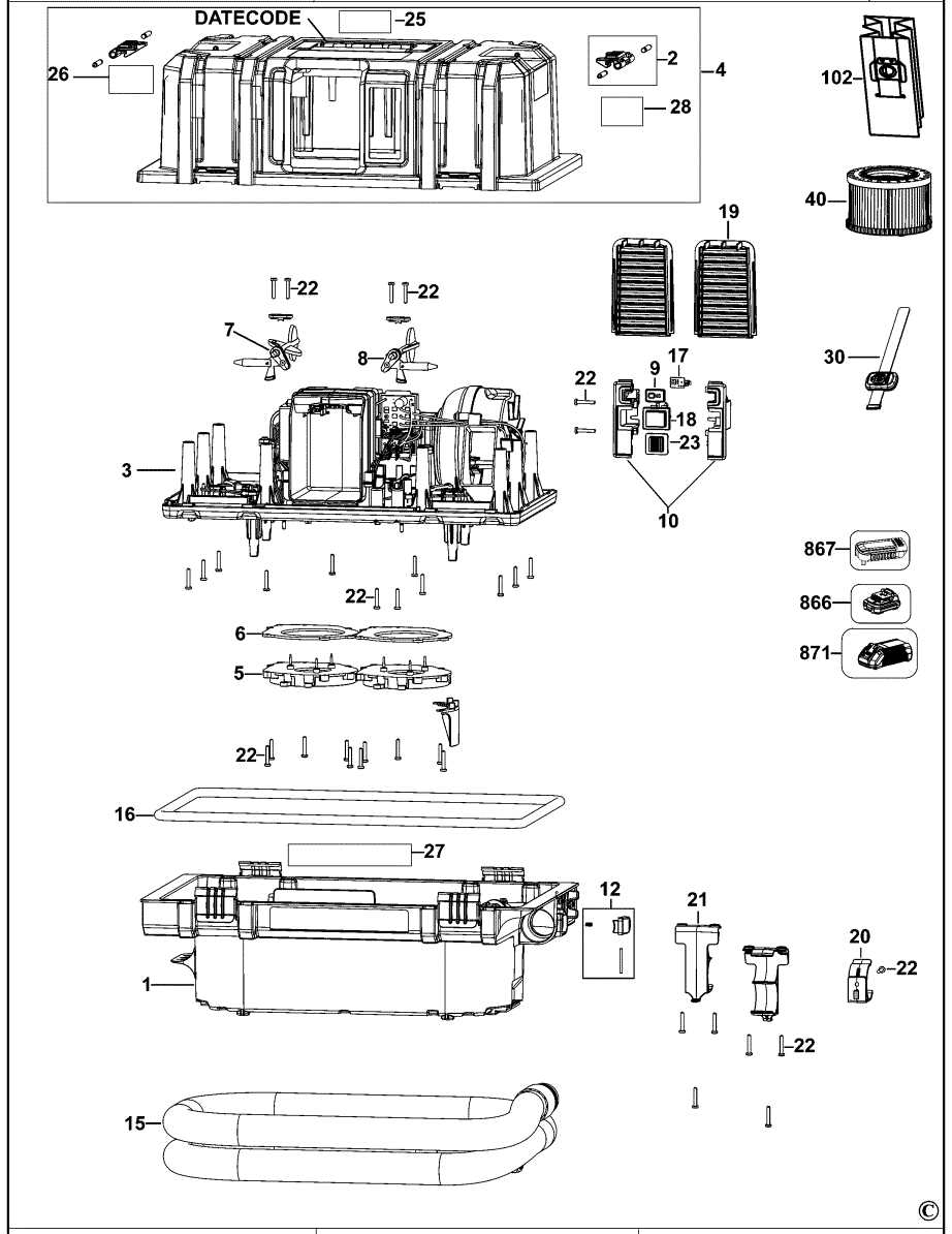 dewalt dxh70cfav parts diagram